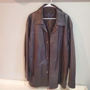 Gap Genuine Leather Brown Jacket Men's Size XL